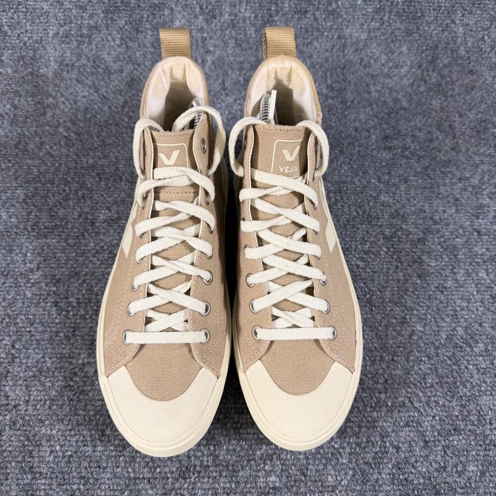 VEJA Nova HT High Top Sneakers Womens 8 EU 39 Tan Beige Canvas Organic Cotton - Picture 7 of 12